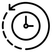 back in time line icon vector