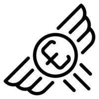 flying money line icon vector