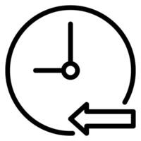 reduce time line icon vector