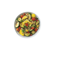 grillé légume et quinoa salade avec une citron vinaigrette été nourriture concept final image devrait png