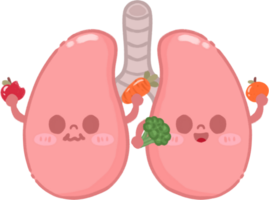 Healthy Lung Character Illustration png