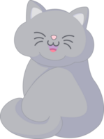 Faceless Cute Cat Illustration png