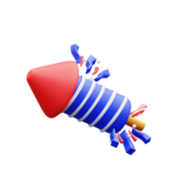 3d illustration Fireworks Rocket png