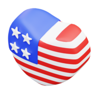 3d illustrazione amore America png