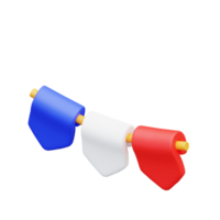 3d illustration Amérique drapeaux ornement png