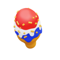 3d illustration ice cream cone png