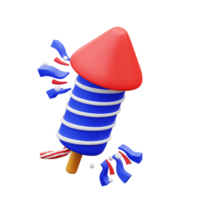 3d Illustration Feuerwerk Rakete png