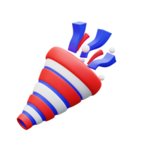 3d illustration fête trompette png