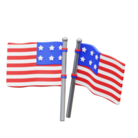 3d illustration America Flags png