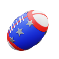 3d ilustración americano fútbol americano pelota png