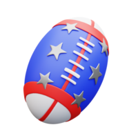 3d illustration amerikan fotboll boll png