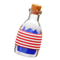 3d illustrtaion bottle ornament png