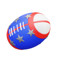 3d ilustración americano fútbol americano pelota png