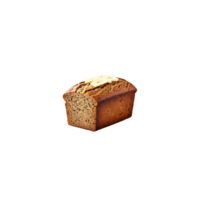 Banana bread golden brown sliced to reveal a moist interior with a pat of butter png