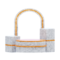 blanco podio estético 3d icono png