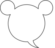 Black and white color speech bubble balloon with arrow point, icon sticker memo keyword planner text box banner png