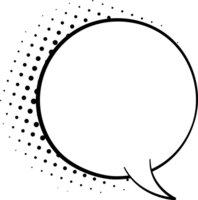 noir et blanc Couleur pop art polka points demi-teinte discours bulle ballon icône autocollant note mot-clé planificateur texte boîte bannière png