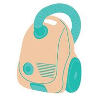 Illustration of vacuum cleaner. icon of room cleaning equipment on white background. Flat illustration for poster, icon, card, logo, label. vector