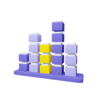 gráfico em isolado. 3d infográficos png