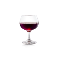 Slivovitz glass short and filled with clear plum brandy one empty and one garnished with png