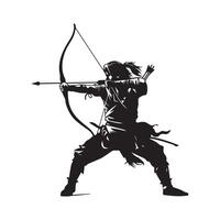 Archery Silhouette Design Art, Icons, and Graphics vector