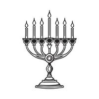 Menorah imágenes diseño ilustración aislado en blanco antecedentes vector