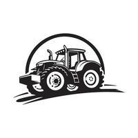 Tractor logo illustration emblem design. Tractor isolated on white background vector