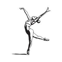 Artistic Gymnastics Design Art, Icons, and Graphics Isolated On white vector