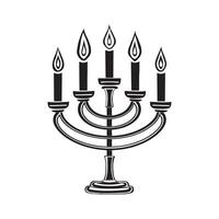 Menorah imágenes diseño ilustración aislado en blanco antecedentes vector