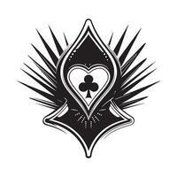 Spade Casino Logo art image Design Isolated on white vector