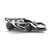 Sport car logo design fast silhouette Image. Car isolated on white vector