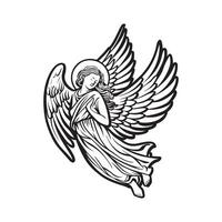 ángel imágenes ilustración de ángel aislado en blanco vector