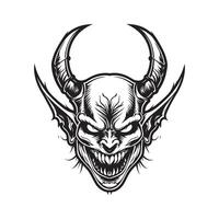 Devil head or lucifer Illustration Design Image on white background vector