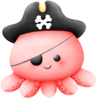pirata calamaro, re di il mare. png