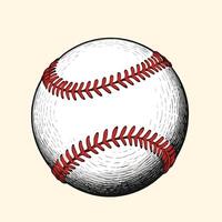 A Vintage Softball Engraved Baseball vector