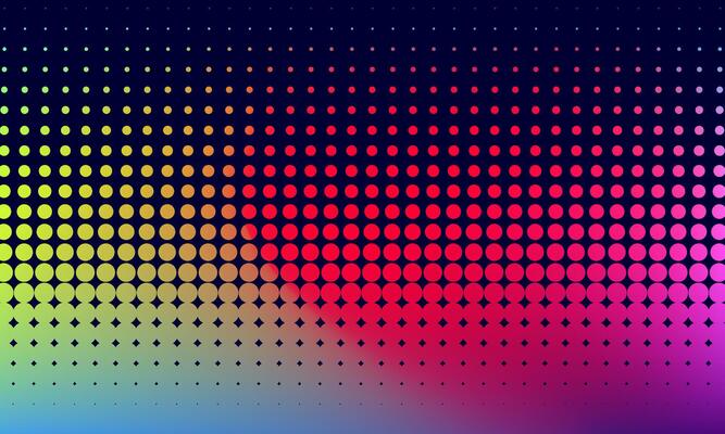 Colorful halftone background with gradient mesh