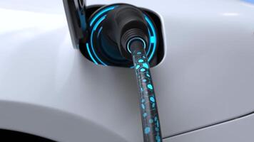 Electric car power charging, Charging technology, Clean energy filling technology. video