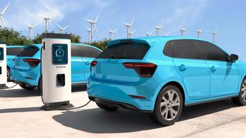 EV Charging Station, Clean energy filling technology, Electric car charging video