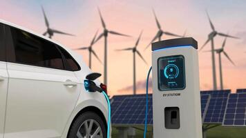 EV Charging Station, Clean energy filling technology, Electric car charging video