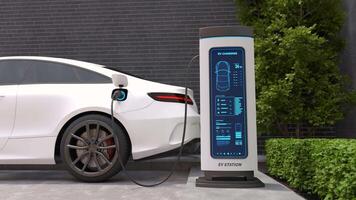 EV Charging Station, Clean energy filling technology, Electric car charging video