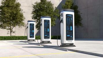 estación de carga ev, tecnología de llenado de energía limpia, carga de automóviles eléctricos video