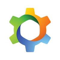Colorful Gear Logo Design vector