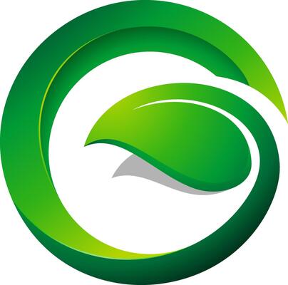 Letter G with leaf logo design