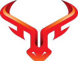 único toro logo diseño vector