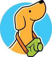Dog with Camera Logo Design vector