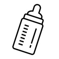 Scaled baby bottle icon. Parenting. vector