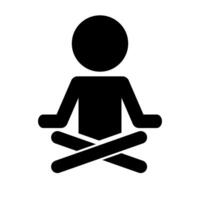 meditación silueta icono. yoga. vector