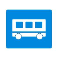 cuadrado autobús detener signo. colegio autobús. vector