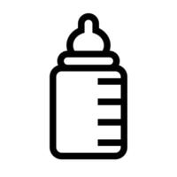 Simple milk bottle icon. Baby feeding bottle. vector