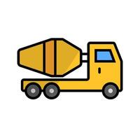 Modern mixer truck icon. Concrete mixer. vector